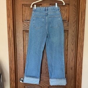 Denim Forum Women's Boyfriend Jeans in Medium Blue